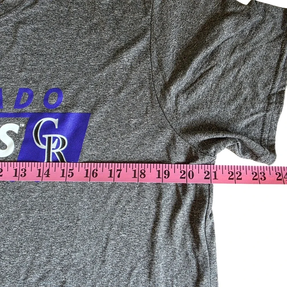 Majestic Colorado Rockies MLB Baseball T-Shirt Gray Large Mens NWOT - Picture 2 of 5